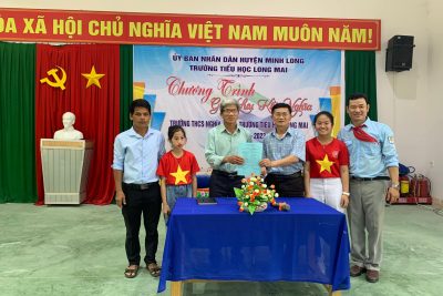 TRƯỜNG THCS NGHĨA ĐIỀN GIAO LƯU KẾT NGHĨA VỚI TRƯỜNG TIỂU HỌC LONG MAI HUYỆN MINH LONG